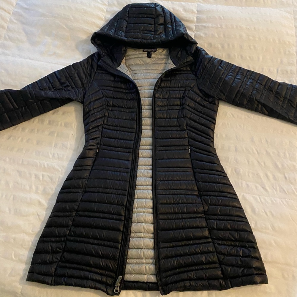 Patagonia light weight goose down long jacket